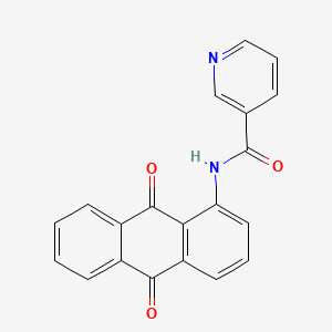 molecular formula C20H12N2O3 B4035674 N-(9,10-dioxo-9,10-dihydro-1-anthracenyl)nicotinamide 