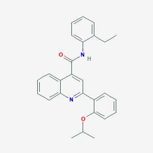 molecular formula C27H26N2O2 B4035804 N-(2-ethylphenyl)-2-[2-(propan-2-yloxy)phenyl]quinoline-4-carboxamide 