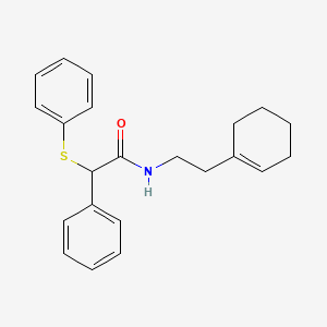 molecular formula C22H25NOS B4035811 N-[2-(cyclohex-1-en-1-yl)ethyl]-2-phenyl-2-(phenylsulfanyl)acetamide 