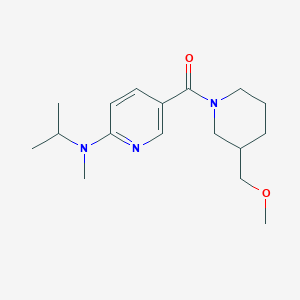 molecular formula C17H27N3O2 B4035867 N-isopropyl-5-{[3-(methoxymethyl)-1-piperidinyl]carbonyl}-N-methyl-2-pyridinamine 