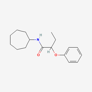molecular formula C17H25NO2 B4035882 N-cycloheptyl-2-phenoxybutanamide 