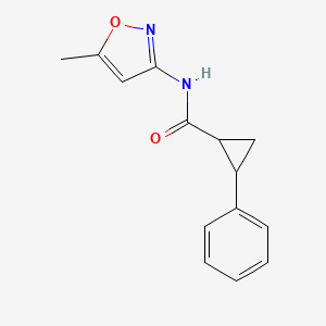 molecular formula C14H14N2O2 B4035944 N-(5-METHYL-12-OXAZOL-3-YL)-2-PHENYLCYCLOPROPANE-1-CARBOXAMIDE 