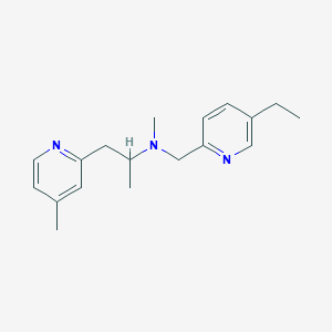 molecular formula C18H25N3 B4035978 N-[(5-ethylpyridin-2-yl)methyl]-N-methyl-1-(4-methylpyridin-2-yl)propan-2-amine 