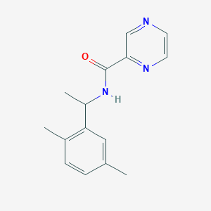 molecular formula C15H17N3O B4035997 N-[1-(2,5-dimethylphenyl)ethyl]pyrazine-2-carboxamide 