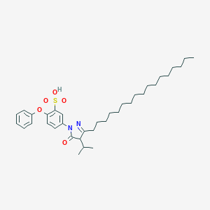 molecular formula C35H52N2O5S B040360 1-(4-Phenoxy-3-sulfophenyl)-3-heptadecyl-4-isopropyl-2-pyrazolin-5-one CAS No. 115345-38-5