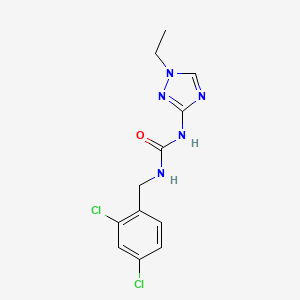 molecular formula C12H13Cl2N5O B4036001 N-(2,4-dichlorobenzyl)-N'-(1-ethyl-1H-1,2,4-triazol-3-yl)urea 
