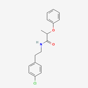 molecular formula C17H18ClNO2 B4036018 N-[2-(4-chlorophenyl)ethyl]-2-phenoxypropanamide 