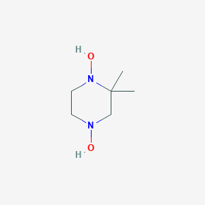 molecular formula C6H14N2O2 B040361 1,4-Dihydroxy-2,2-dimethylpiperazine CAS No. 118176-37-7