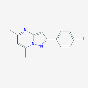 molecular formula C14H12IN3 B403624 2-(4-Iodophenyl)-5,7-dimethylpyrazolo[1,5-a]pyrimidine 