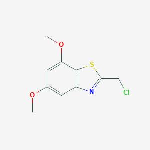 molecular formula C10H10ClNO2S B040363 2-(Chloromethyl)-5,7-dimethoxy-1,3-benzothiazole CAS No. 124168-47-4