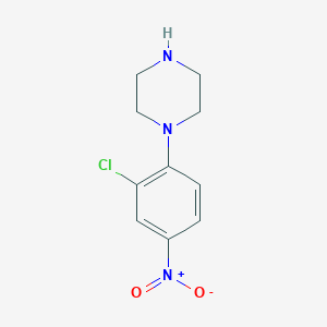 molecular formula C10H12ClN3O2 B040364 1-(2-氯-4-硝基苯基)哌嗪 CAS No. 114878-60-3