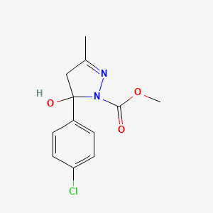 molecular formula C12H13ClN2O3 B4036517 methyl 5-(4-chlorophenyl)-5-hydroxy-3-methyl-4H-pyrazole-1-carboxylate 