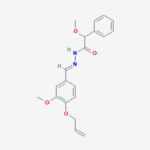 molecular formula C20H22N2O4 B403655 N'-[4-(allyloxy)-3-methoxybenzylidene]-2-methoxy-2-phenylacetohydrazide 