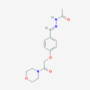 molecular formula C15H19N3O4 B403657 N'-[(E)-{4-[2-(morpholin-4-yl)-2-oxoethoxy]phenyl}methylidene]acetohydrazide 