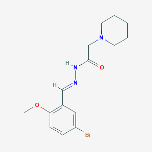 molecular formula C15H20BrN3O2 B403666 N'-[(E)-(5-BROMO-2-METHOXYPHENYL)METHYLIDENE]-2-(PIPERIDIN-1-YL)ACETOHYDRAZIDE 