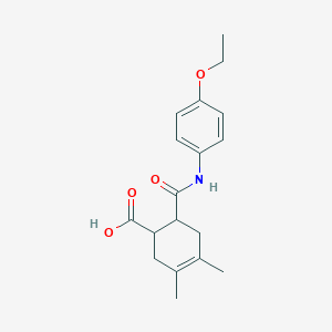molecular formula C18H23NO4 B4036740 6-[(4-ETHOXYANILINO)CARBONYL]-3,4-DIMETHYL-3-CYCLOHEXENE-1-CARBOXYLIC ACID 