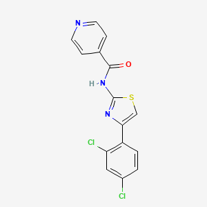 molecular formula C15H9Cl2N3OS B4036826 N-[4-(2,4-dichlorophenyl)-1,3-thiazol-2-yl]isonicotinamide 