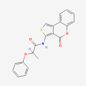 molecular formula C20H15NO4S B4036906 N-(4-oxo-4H-thieno[3,4-c]chromen-3-yl)-2-phenoxypropanamide 