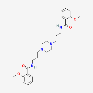 molecular formula C26H36N4O4 B4036999 N,N'-(1,4-piperazinediyldi-3,1-propanediyl)bis(2-methoxybenzamide) 