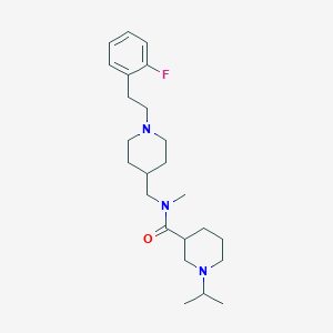 molecular formula C24H38FN3O B4037024 N-({1-[2-(2-fluorophenyl)ethyl]-4-piperidinyl}methyl)-1-isopropyl-N-methyl-3-piperidinecarboxamide 