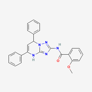 molecular formula C25H21N5O2 B4037037 N-{5,7-DIPHENYL-4H,7H-[1,2,4]TRIAZOLO[1,5-A]PYRIMIDIN-2-YL}-2-METHOXYBENZAMIDE 