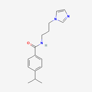 molecular formula C16H21N3O B4037159 N-[3-(1H-imidazol-1-yl)propyl]-4-(propan-2-yl)benzamide 