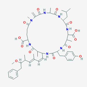 molecular formula C52H71N7O13 B040372 Microcystin-LY CAS No. 123304-10-9
