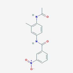 molecular formula C16H15N3O4 B4037234 N-(4-acetamido-3-methylphenyl)-3-nitrobenzamide 