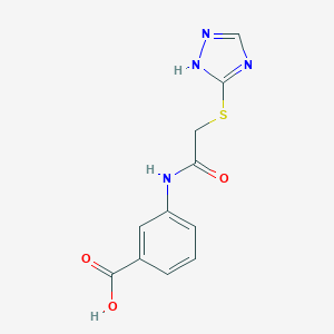 molecular formula C11H10N4O3S B403724 3-[2-(2h-[1,2,4]Triazol-3-ylsulfanyl)acetylamino]-benzoic acid CAS No. 304662-31-5