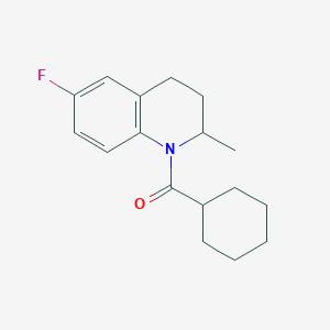 molecular formula C17H22FNO B4037767 CYCLOHEXYL[6-FLUORO-2-METHYL-3,4-DIHYDRO-1(2H)-QUINOLINYL]METHANONE 