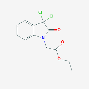 molecular formula C12H11Cl2NO3 B403779 Ethyl 2-(3,3-dichloro-2-oxoindol-1-yl)acetate CAS No. 299963-42-1