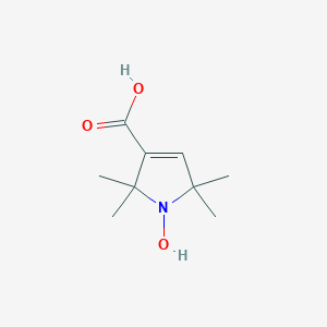 molecular formula C9H15NO3 B040378 1-Hydroxy-2,2,5,5-tetramethyl-2,5-dihydro-1h-pyrrole-3-carboxylic acid CAS No. 111930-19-9