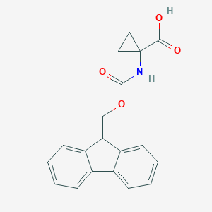 molecular formula C19H17NO4 B040381 1-(Fmoc-amino)cyclopropanecarboxylic acid CAS No. 116857-11-5