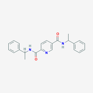 molecular formula C23H23N3O2 B4038107 N,N'-bis(1-phenylethyl)pyridine-2,5-dicarboxamide 