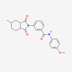 molecular formula C23H24N2O4 B4038270 N-(4-methoxyphenyl)-3-(5-methyl-1,3-dioxooctahydro-2H-isoindol-2-yl)benzamide 
