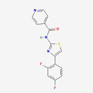 molecular formula C15H9F2N3OS B4038306 N-[4-(2,4-difluorophenyl)-1,3-thiazol-2-yl]pyridine-4-carboxamide 