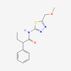 molecular formula C14H17N3O2S B4038318 N-[5-(methoxymethyl)-1,3,4-thiadiazol-2-yl]-2-phenylbutanamide 
