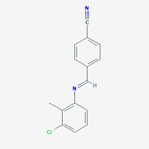 molecular formula C15H11ClN2 B403832 4-{[(3-Chloro-2-methylphenyl)imino]methyl}benzonitrile 