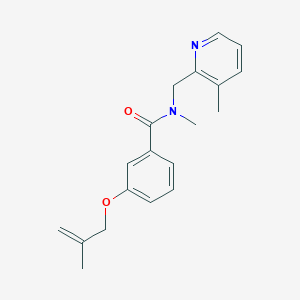 molecular formula C19H22N2O2 B4038360 N-methyl-3-[(2-methylprop-2-en-1-yl)oxy]-N-[(3-methylpyridin-2-yl)methyl]benzamide 