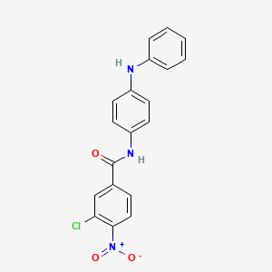 molecular formula C19H14ClN3O3 B4038361 N-(4-anilinophenyl)-3-chloro-4-nitrobenzamide 