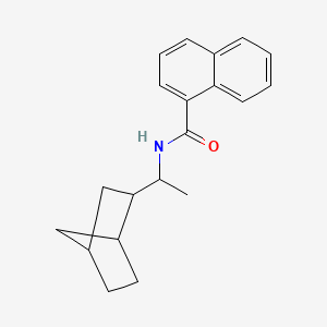 molecular formula C20H23NO B4038374 N-(1-{BICYCLO[2.2.1]HEPTAN-2-YL}ETHYL)NAPHTHALENE-1-CARBOXAMIDE 