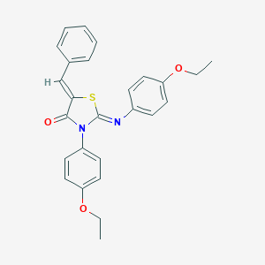 molecular formula C26H24N2O3S B403840 5-Benzylidene-3-(4-ethoxy-phenyl)-2-(4-ethoxy-phenylimino)-thiazolidin-4-one 