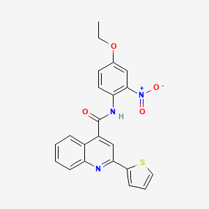 molecular formula C22H17N3O4S B4038447 N-(4-ethoxy-2-nitrophenyl)-2-(2-thienyl)-4-quinolinecarboxamide 