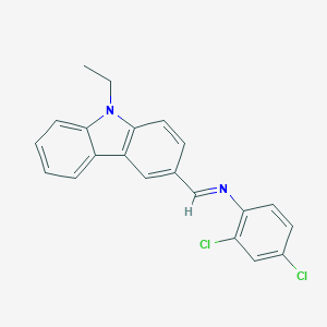 molecular formula C21H16Cl2N2 B403846 N-(2,4-dichlorophenyl)-N-[(9-ethyl-9H-carbazol-3-yl)methylene]amine 