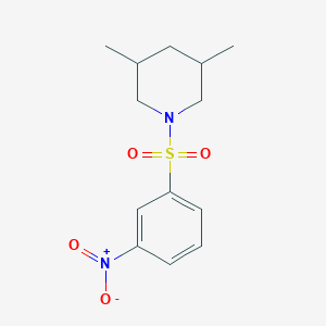 molecular formula C13H18N2O4S B4038528 3,5-dimethyl-1-[(3-nitrophenyl)sulfonyl]piperidine 