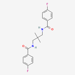 molecular formula C19H20F2N2O2 B4038587 N,N'-(2,2-DIMETHYL-1,3-PROPANEDIYL)BIS(4-FLUOROBENZAMIDE) 