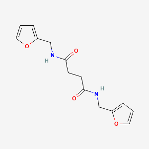 molecular formula C14H16N2O4 B4038588 N,N'-bis(furan-2-ylmethyl)butanediamide 