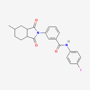 molecular formula C22H21IN2O3 B4038711 N-(4-iodophenyl)-3-(5-methyl-1,3-dioxooctahydro-2H-isoindol-2-yl)benzamide 