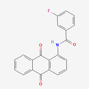 molecular formula C21H12FNO3 B4038738 N-(9,10-dioxo-9,10-dihydroanthracen-1-yl)-3-fluorobenzamide 