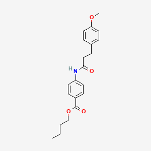 molecular formula C21H25NO4 B4039087 butyl 4-{[3-(4-methoxyphenyl)propanoyl]amino}benzoate 